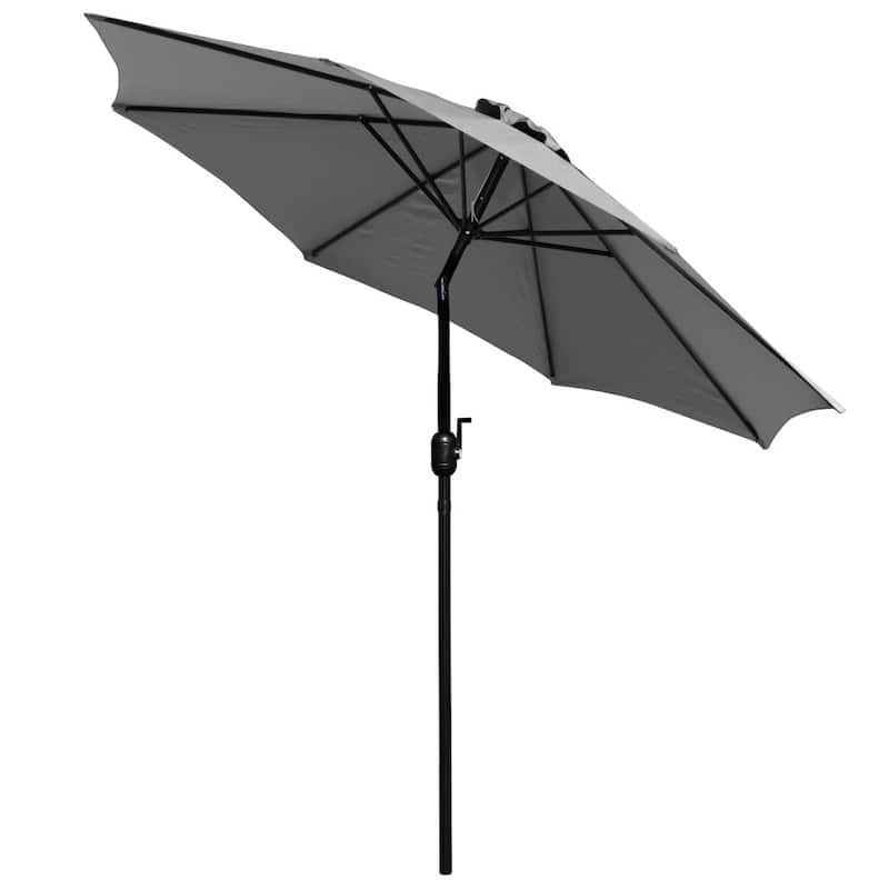 Patio Set wirh 35" Table, 2 Chairs, and Umbrella with Base - 35.25"W x 35.25"D x 29.5"H