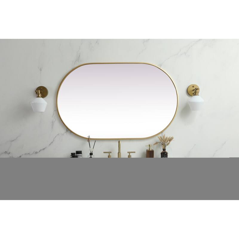 Elegant Lighting MR2A3048 Asha 30" W x 48" H Oval Framed Bathroom
