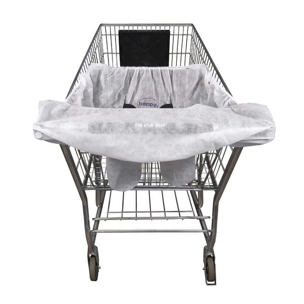 slide 2 of 5, Boppy Disposable Shopping Cart Covers - 5 Pack - White White