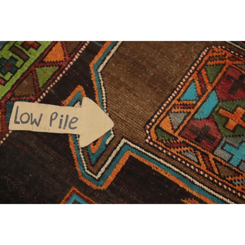 Hand Knotted Oriental 100% Wool Carpet Traditional Tribal Black Ardebil Runner Rug - 10' 0'' X 3' 7''