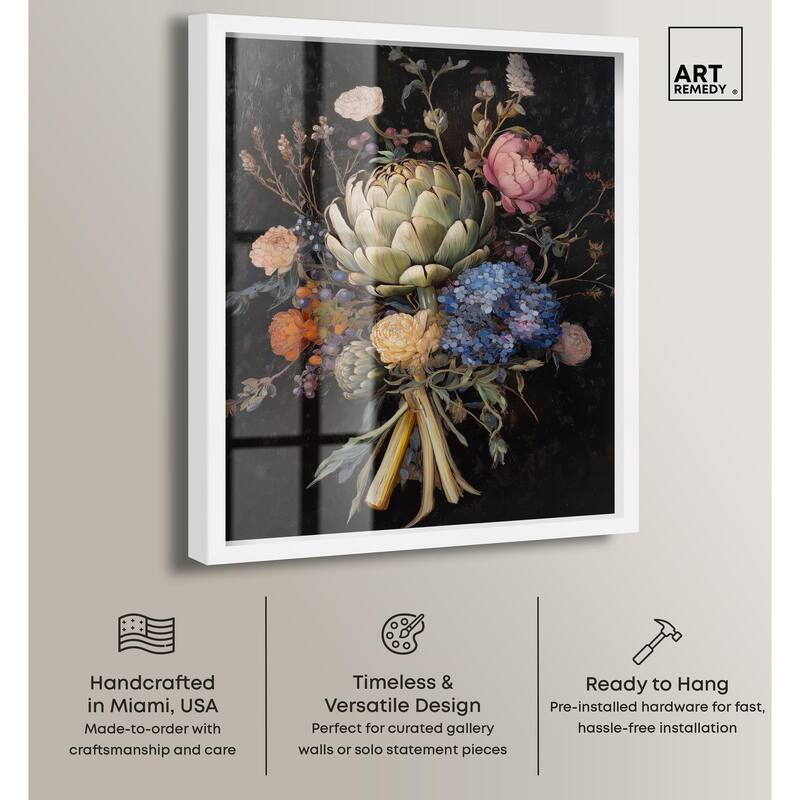 Moody Artichoke II Shadowbox by Art Remedy