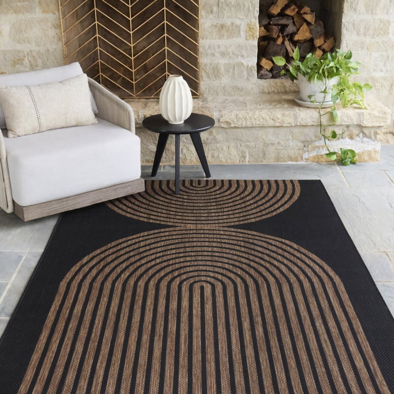 Niccolo Modern Stripe Indoor/Outdoor Area Rug
