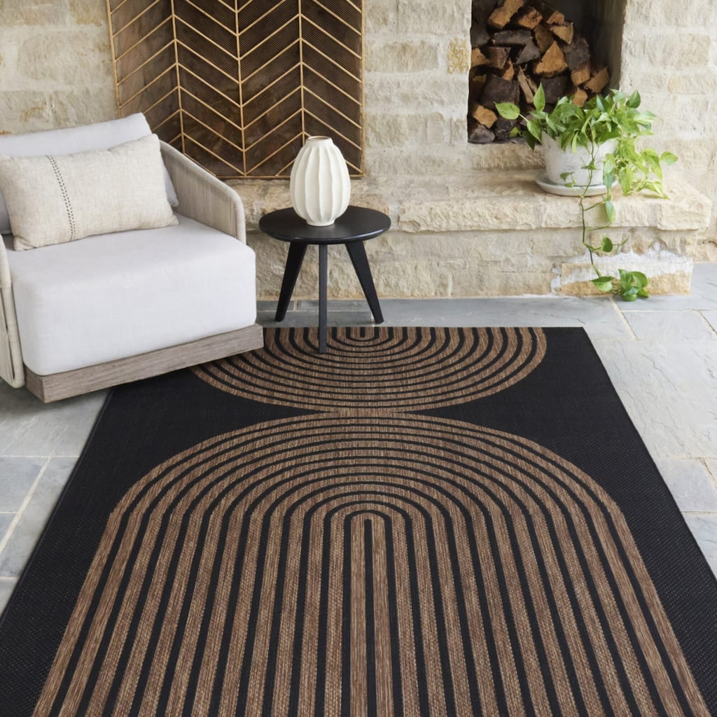 Niccolo Modern Stripe Indoor/Outdoor Area Rug