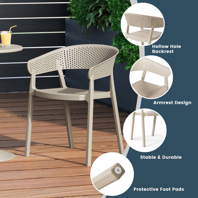 Frond and Form Outdoor Stacking Dining Armchair (Set of 2)