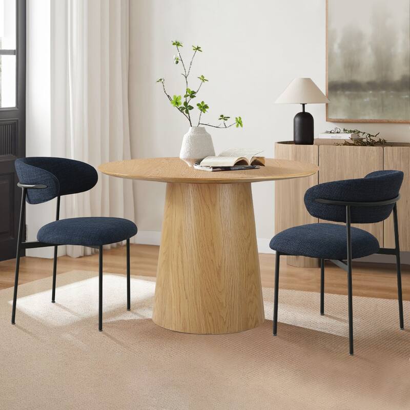 Upholstered Dining Chair With Metal Legs (Set of 2)