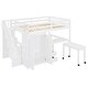 preview thumbnail 17 of 58, Full Size Multifunctional Loft Bed with Wardrobe With Shelves,A Side Desk With 2 Drawers,A Movable Table