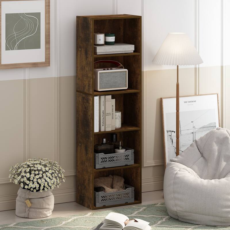 Porch & Den Hollygrove Reversible Color 5-tier Open Shelf Bookcase
