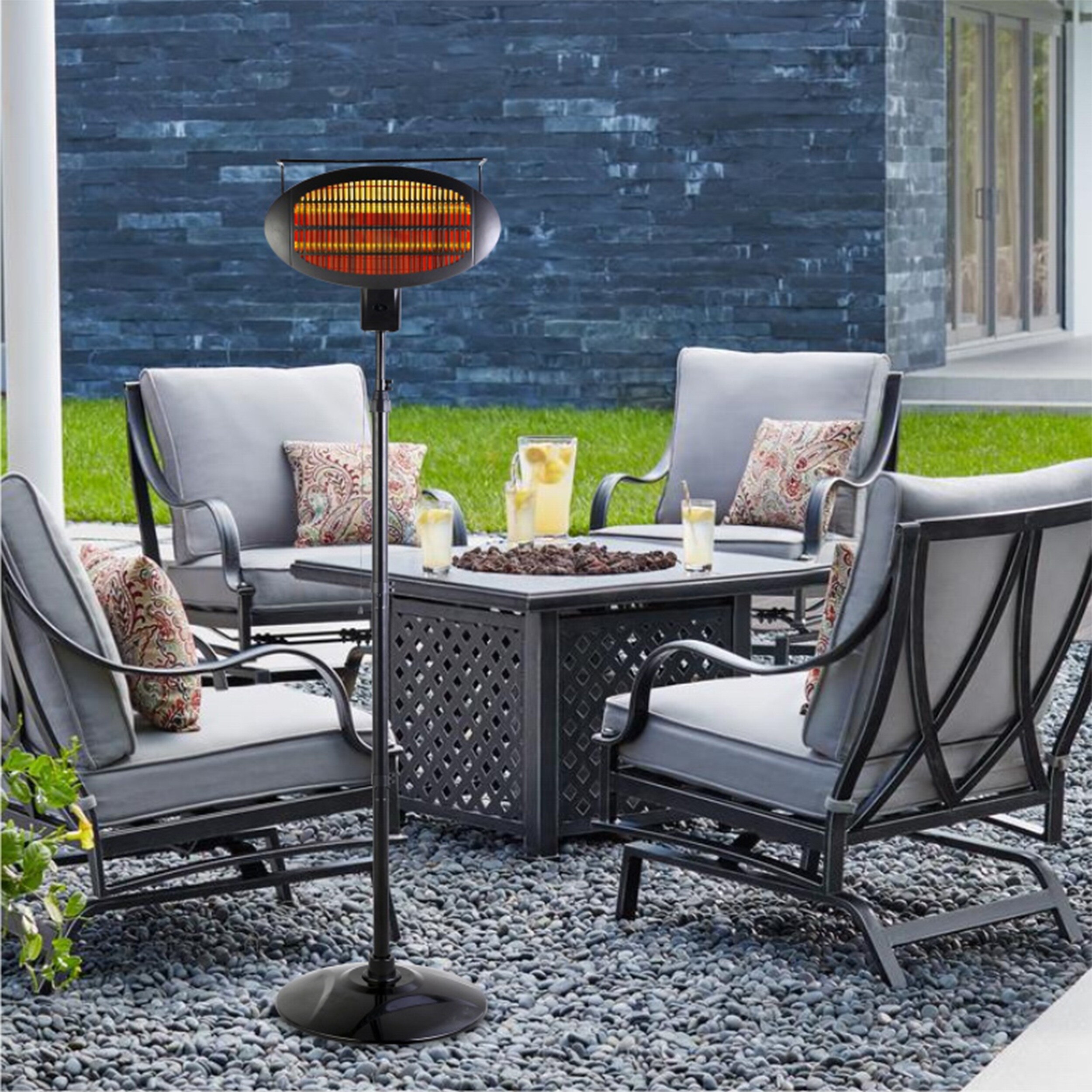 Outdoor Floor Standing Infrared Patio Heater with Remote - Bed Bath u0026  Beyond - 37428536