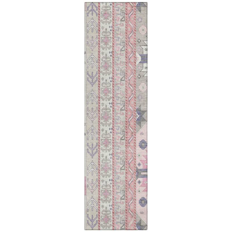 Machine Washable Indoor/ Outdoor Boho Tribal Chantille Rug
