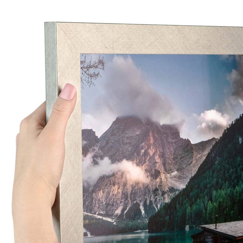 ArtToFrames Metro Modern 8.5x11 Inch Picture Frame, 1.25 Inch MDF Poster Frame Available in Multiple Colors (FRBW26-8.5x11) - Classic Silver - 8.5x11