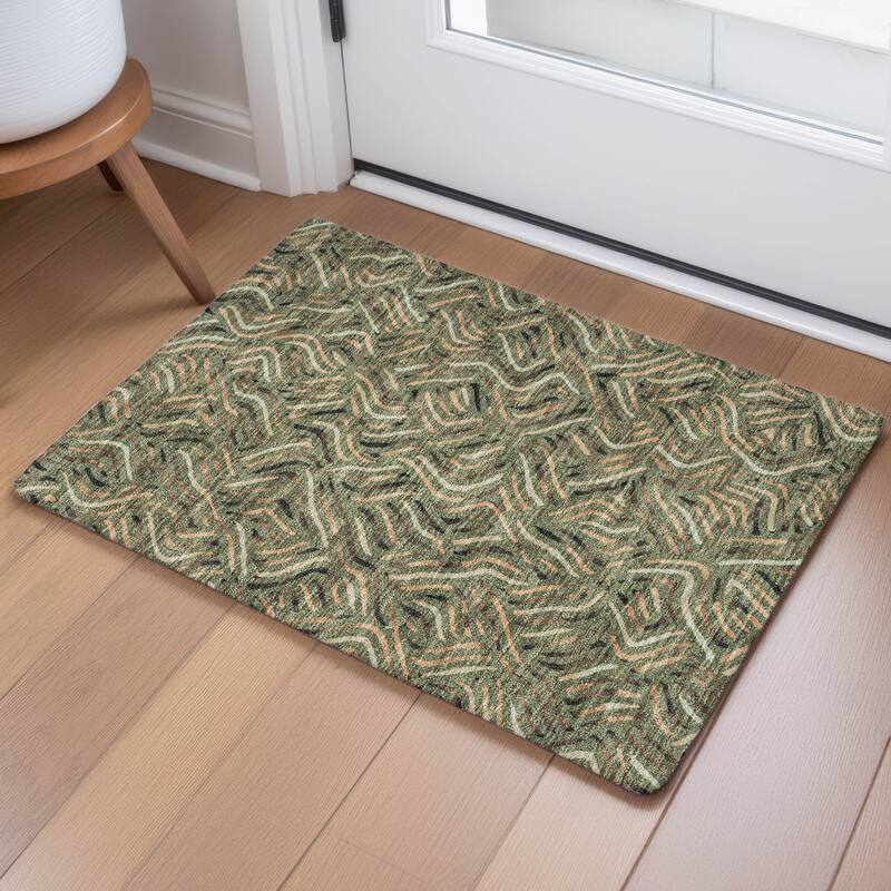 Machine Washable Indoor/ Outdoor Modern Jamie Chantille Rug