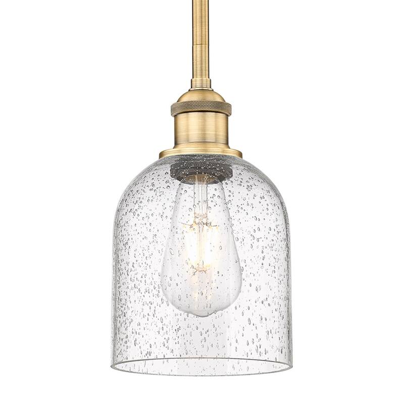 Innovations Lighting 616-1S 9 6 Bella Pendant Bella 6" Wide Mini - Brushed Brass / Seedy