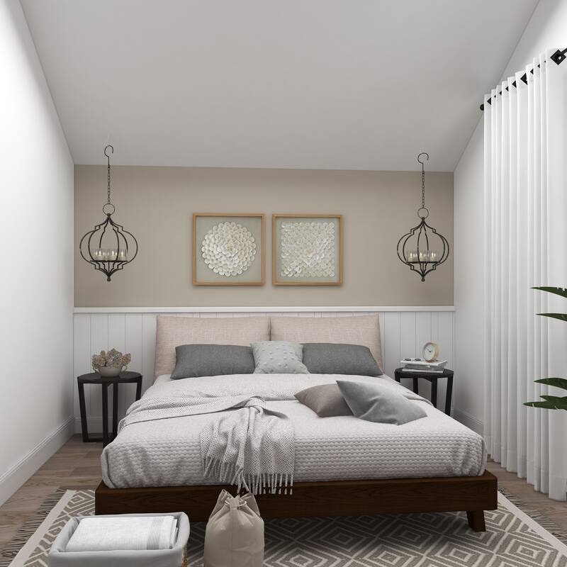 Elegant Decorative Metal Hanging Candelabra - Black or White