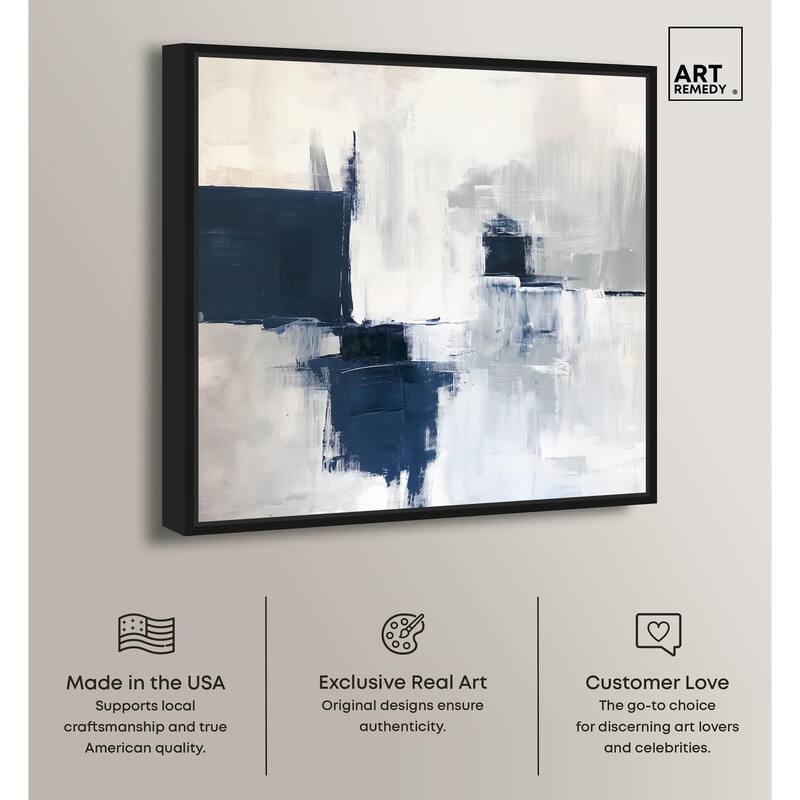 Porcelain Blue on White I Canvas by Art Remedy