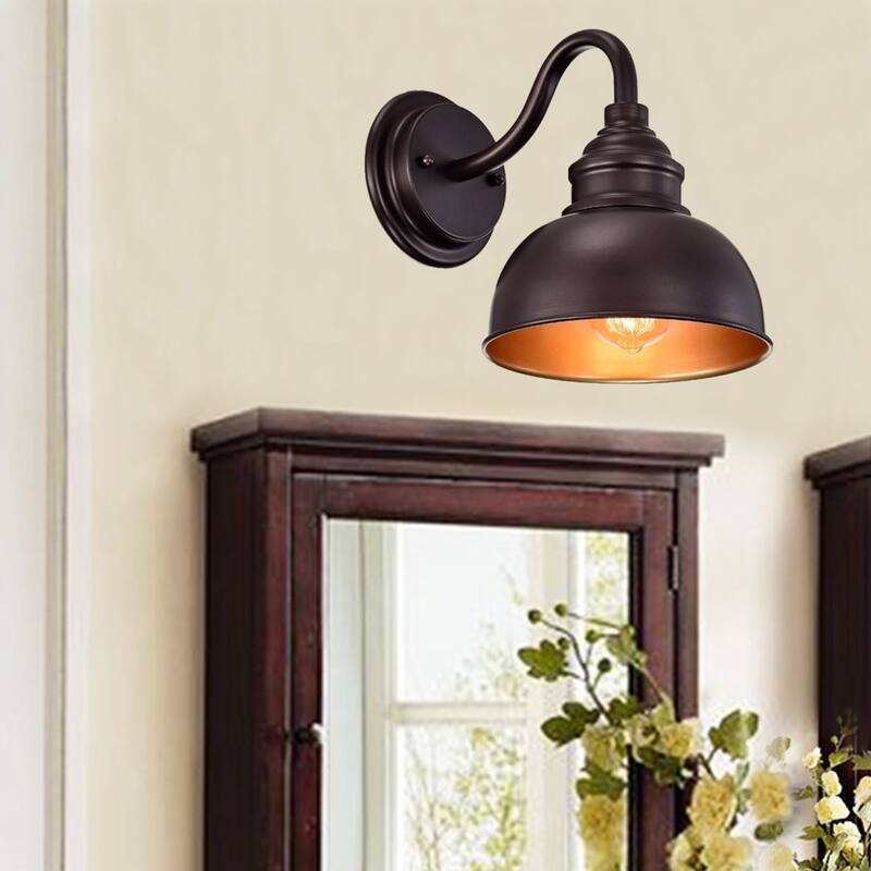 Lummilen 1 Light Farmhouse Dimmable Wall Bath Sconce