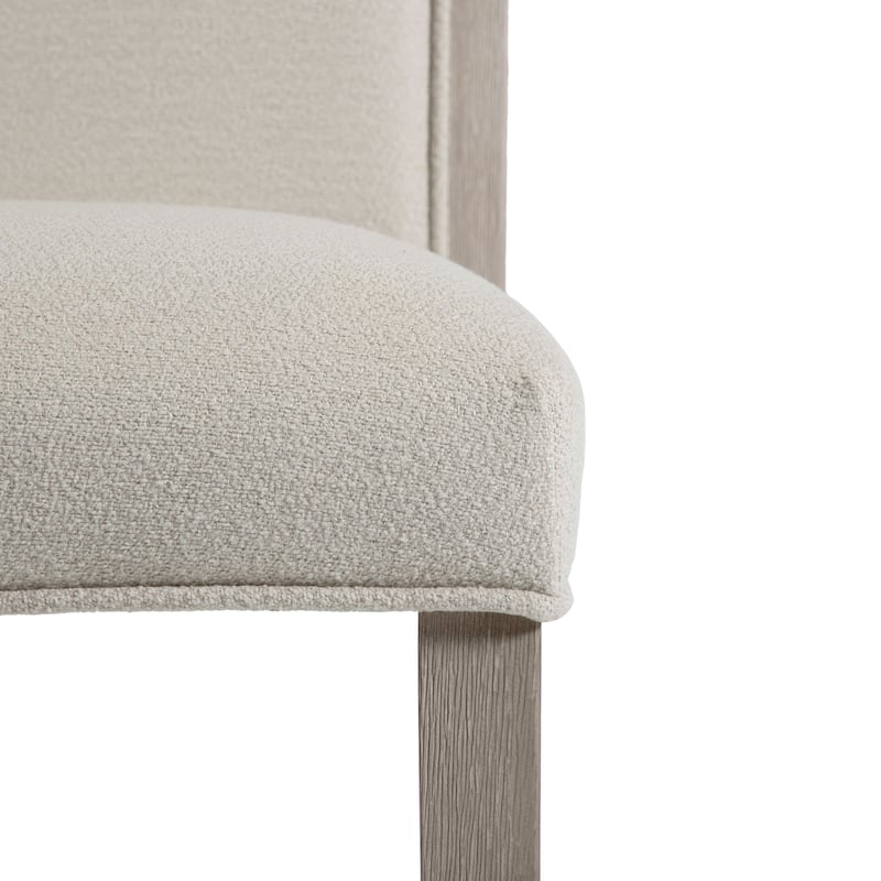 Furniture of America Yetaria Modern Farmhouse Natural Wood Upholstered Side Chair (Set of 2)