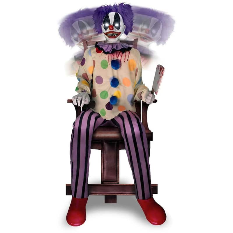 Motion-Activated Thrashing Clown with a Meat Cleaver by Tekky