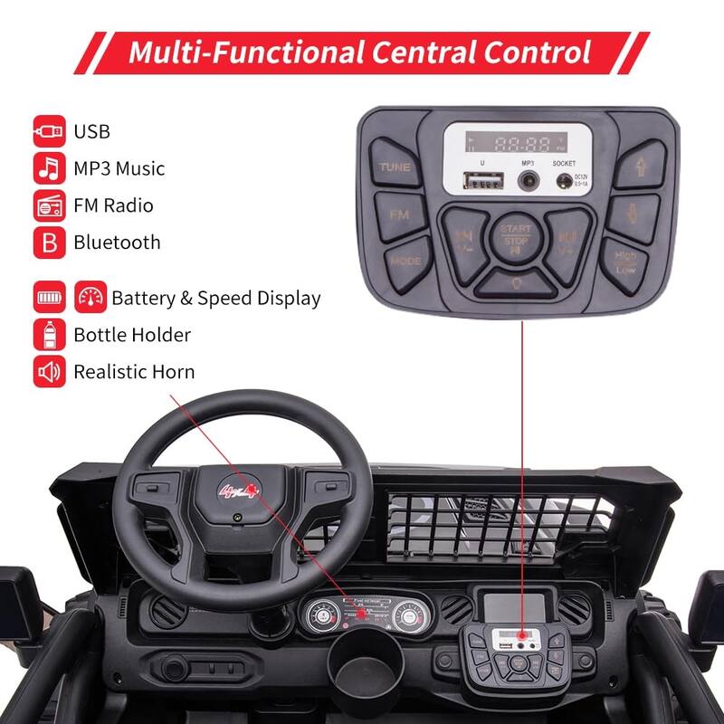 24V Kids Ride on Electric Car 2 Seats Battery Powered Truck