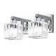 preview thumbnail 8 of 93, 2/3/4/5 Light Bathroom Vanity Light Wall Sconce with Crystal Shade