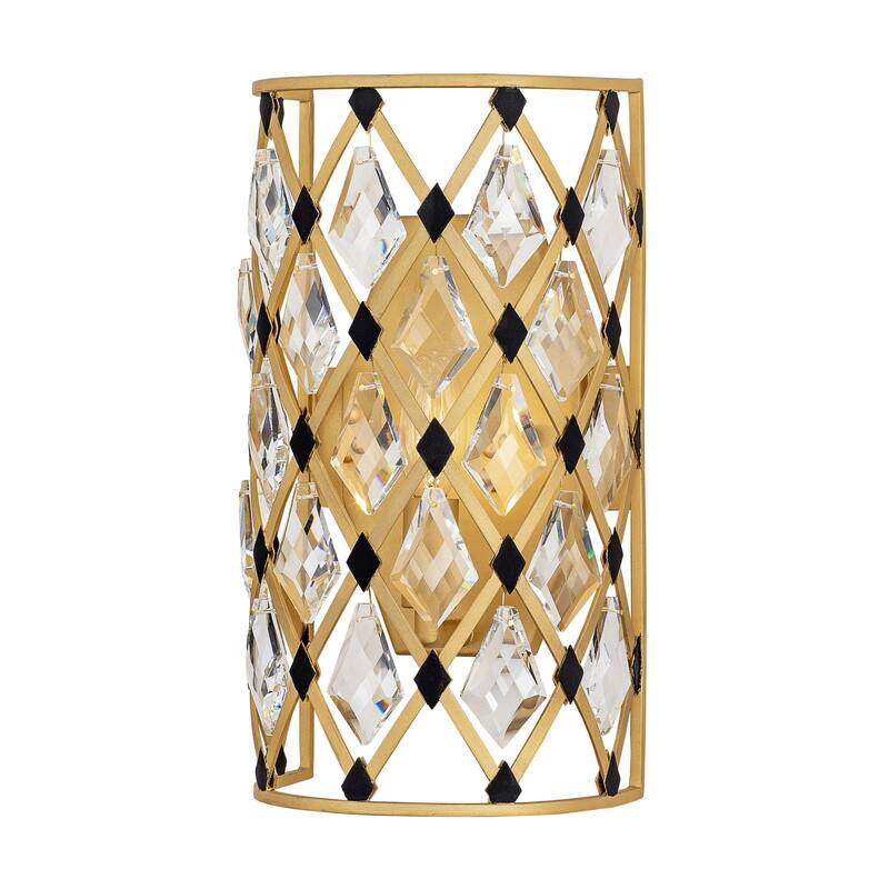 Varaluz Windsor 1-Light Wall Sconce - French Gold/Matte Black