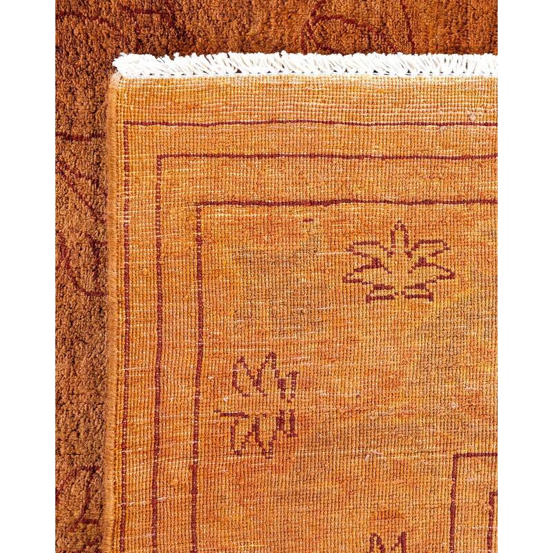 Overdyed, One-of-a-Kind Hand-Knotted Area Rug - Gold - 6' 1" x 9' 4"