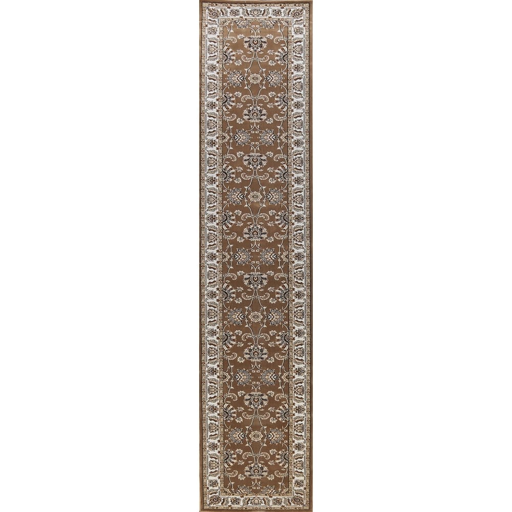 Brown Floral Traditional Tabriz Turkish Area Rug Oriental Carpet