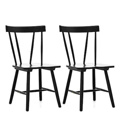 Costway Dining Chairs Set of 2 Windsor Chairs Wood Armless Chairs with - See Details