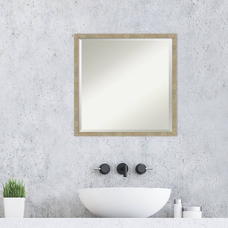 Beveled Bathroom Wall Mirror - Jet Frame