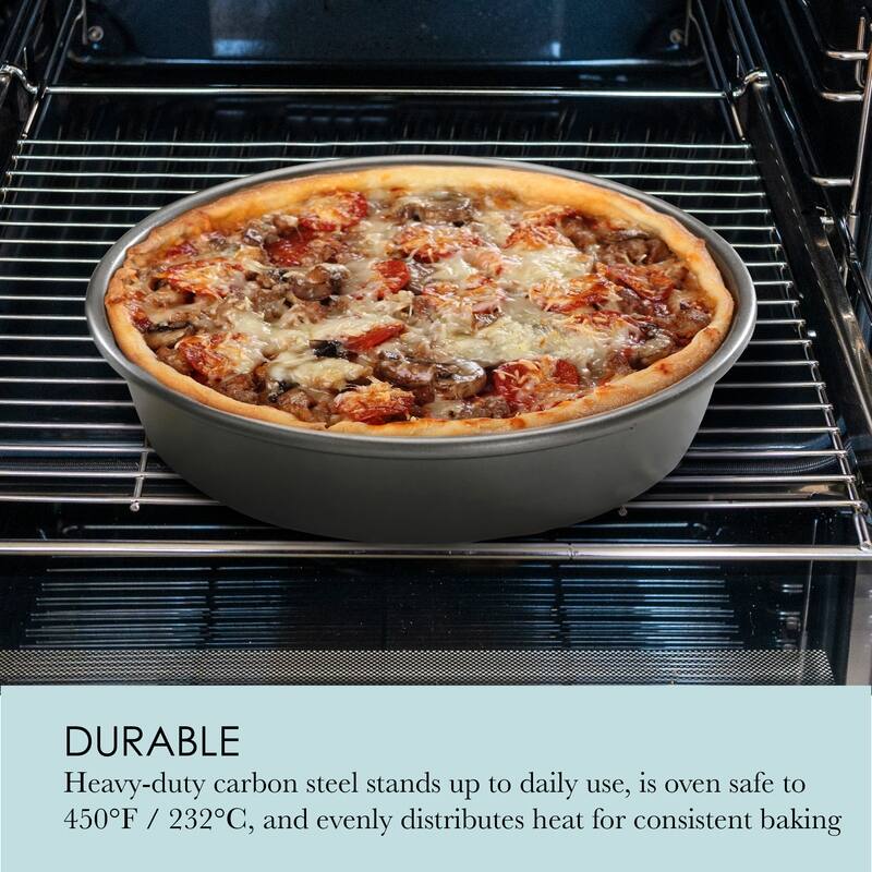 Chicago Metallic Deep Dish Pizza Pan Set, Set of 4