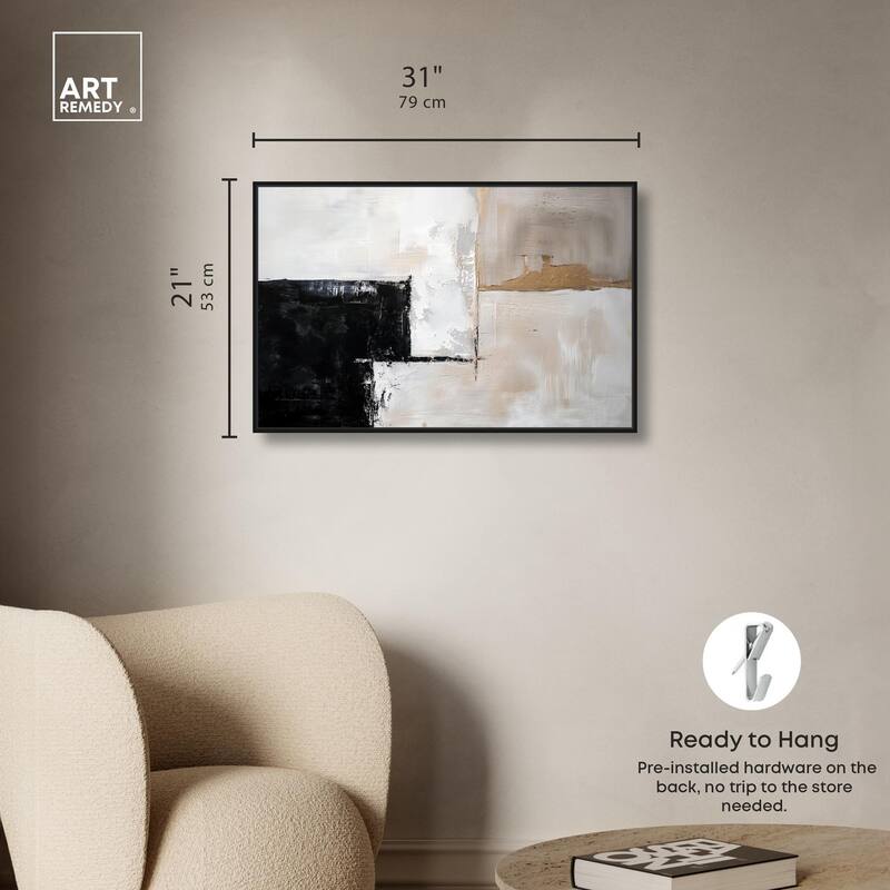 Black Dust and White Ash II Canvas by Art Remedy