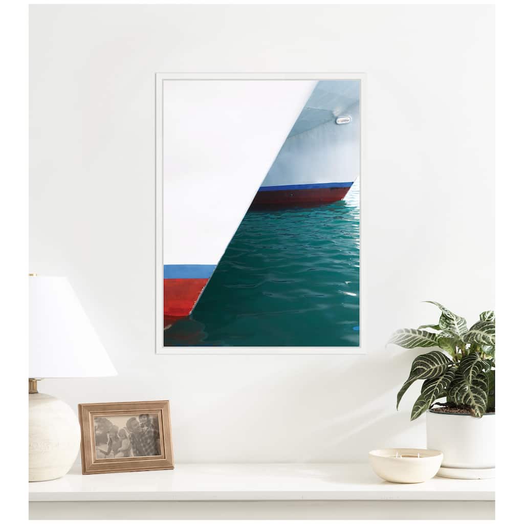 Kate and Laurel Sailing Across Costal Waters by Alicia Abla Framed Canvas Wall Art Print