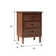 preview thumbnail 29 of 47, Walker Edison Bullrushes Solid Wood 3-Drawer Nightstand