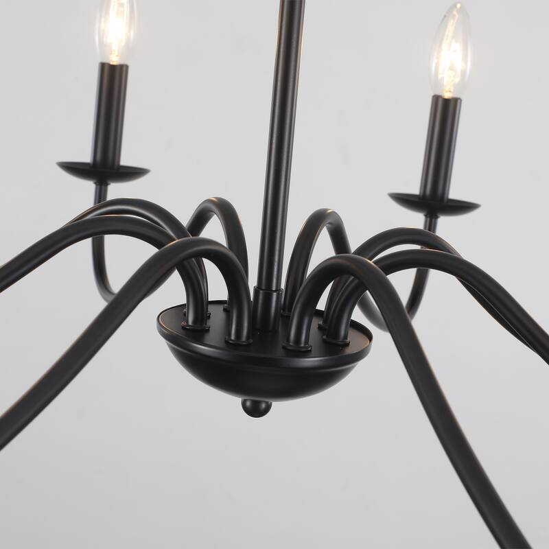 8-Light Farmhouse Candle Chandelier for Bedroom, Kitchen, Living Room and Foyer