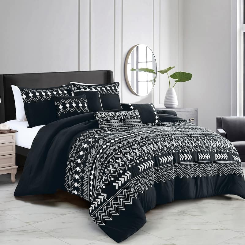 MarCielo 7 Pieces Bedding Comforter Set Melody