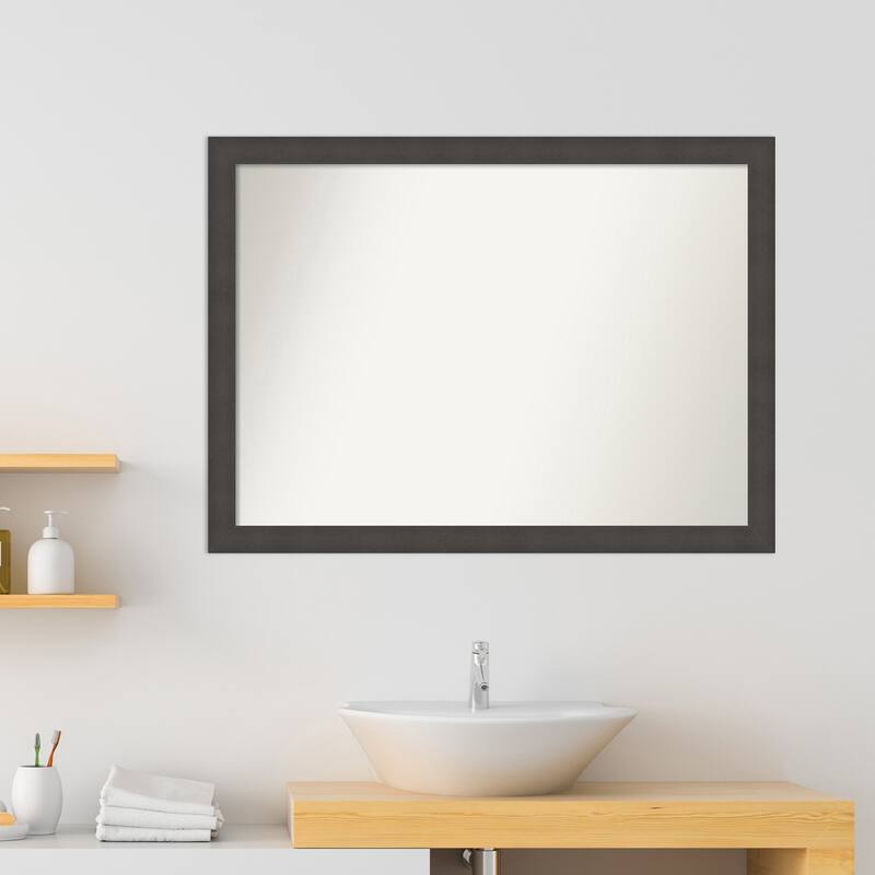 Blaine Narrow Non-Beveled Framed Bathroom Vanity Wall Mirror