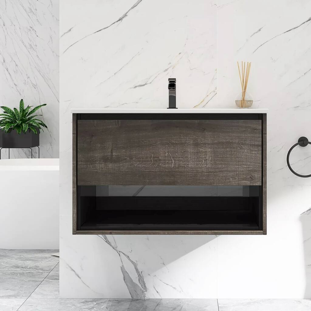 36-inch Floating Bathroom Vanity Combo and Integrated Single Sink