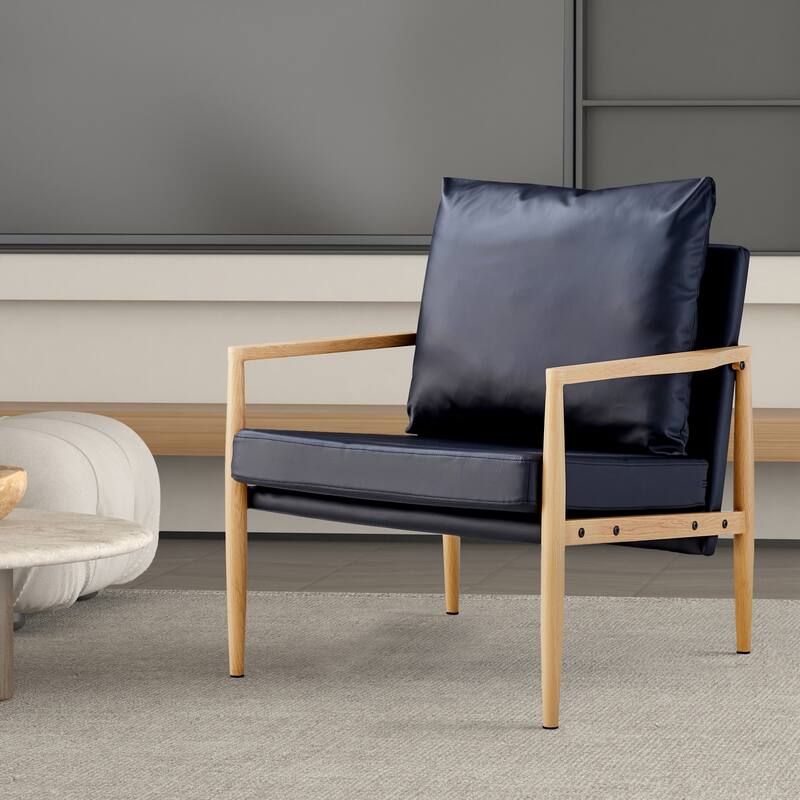 Modern Accent Chair with Metal Frame,Sofa Chair for Living Room