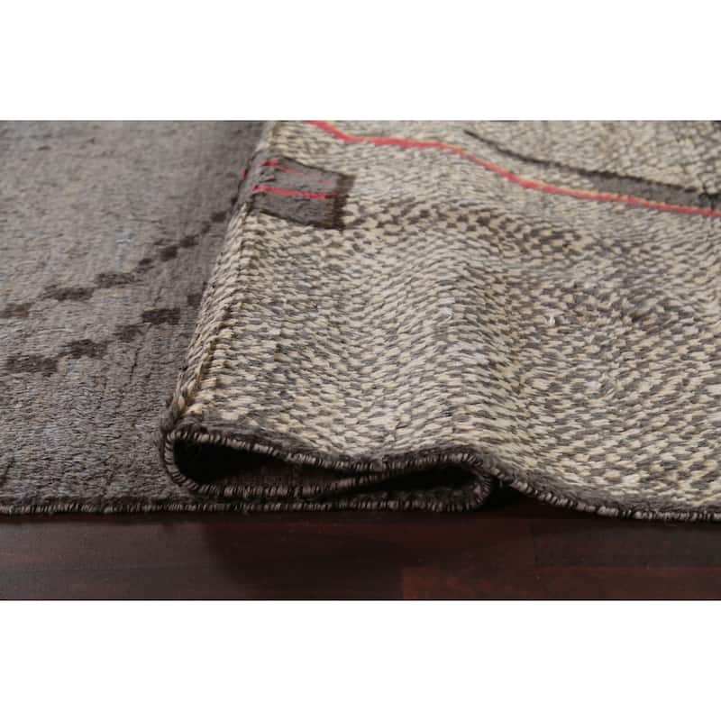 Abstract Contemporary Moroccan Oriental Area Rug Handmade Wool Carpet - 8'9" x 11'11"