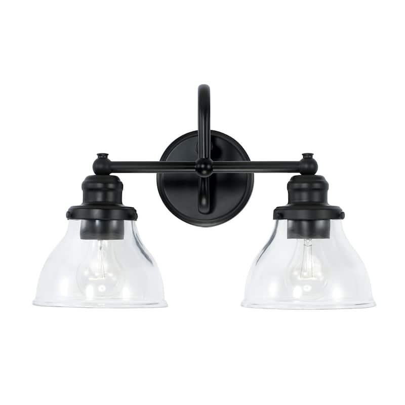 Baxter 2-light Bath/ Vanity Fixture w/ Clear Glass