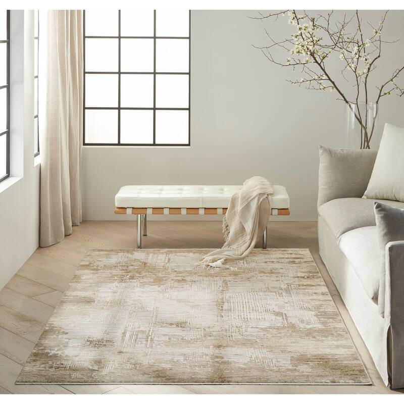 Calvin Klein CK078 Summit Mocha Ivory Multi-toned Indoor Rug