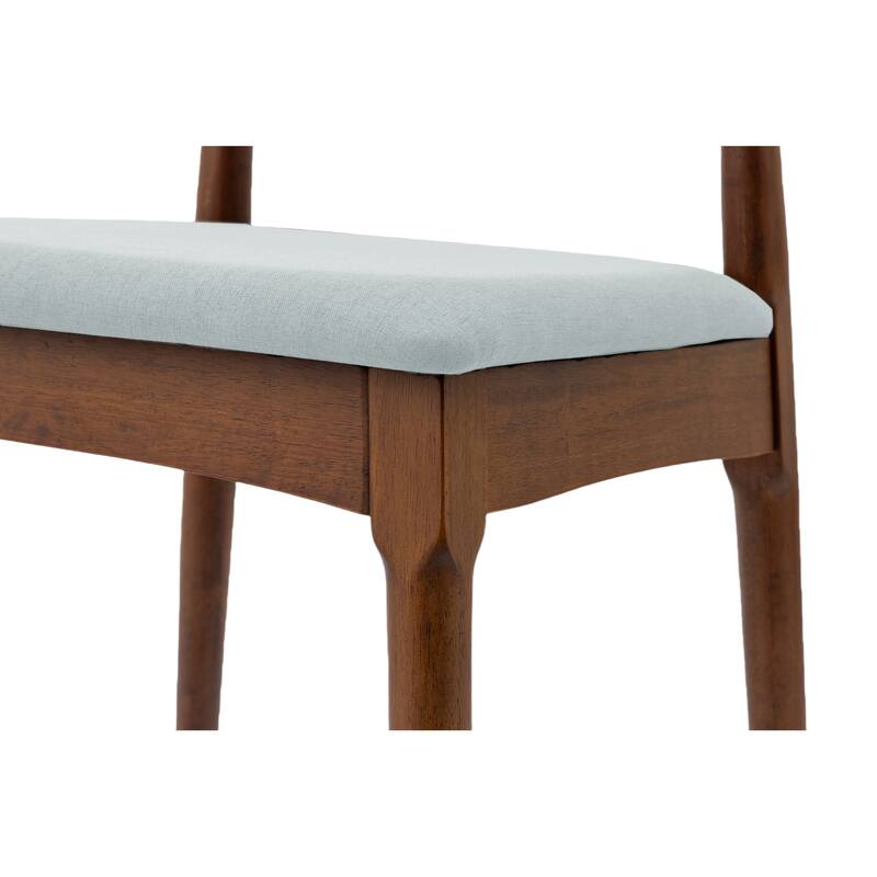 Modern 2 Piece Fabric Solid Wood Kitchen Dining Chair with Cushions and Backrest for Dining Room Kitchen Living Room Bedroom