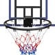 preview thumbnail 2 of 5, Roomfitters Wall-Mounted Basketball Hoop, 45x29 Inch Shatterproof Backboard, Folding Hoop with All-Weather Mesh, Black+Blue