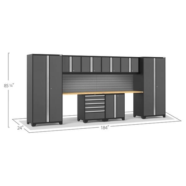 dimension image slide 3 of 13, NewAge Products Pro Series 10-pc. Steel Garage Cabinet Set