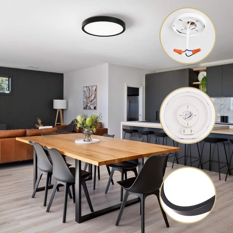 Modern 9.06-inch Round LED Flush Mount Ceiling Lighting for Hallway Bedroom