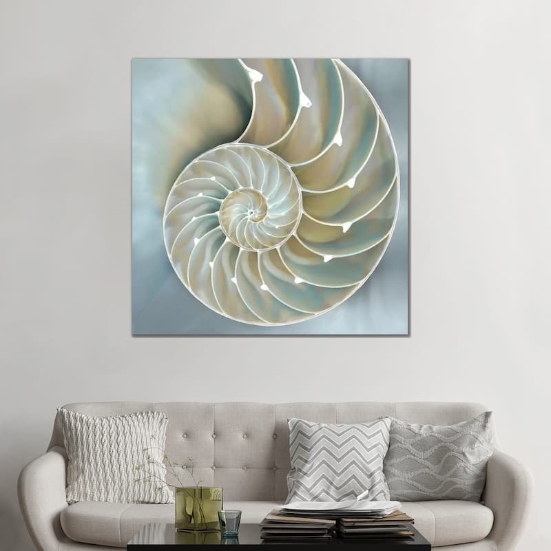 iCanvas "Nautilus In Blue II" by Caroline Kelly Canvas Print