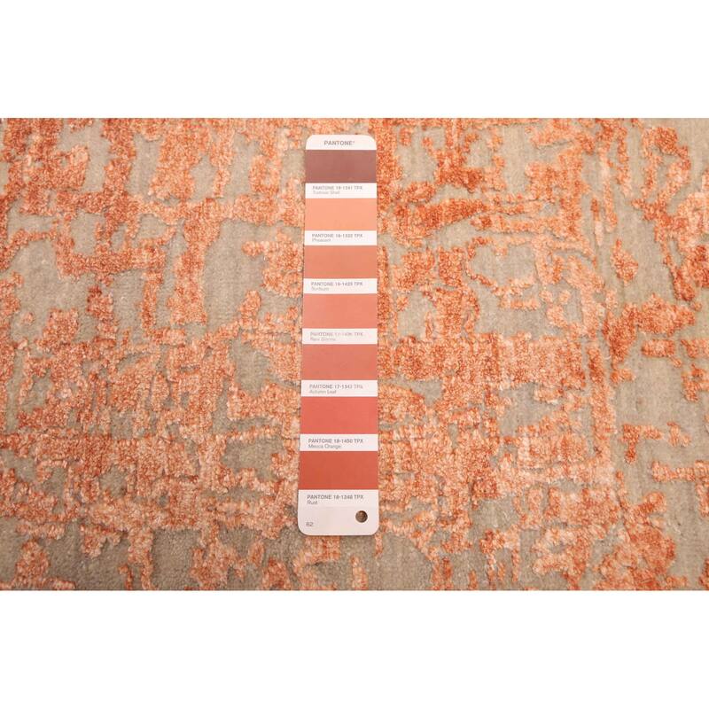 ECARPETGALLERY Hand-knotted Legacy Copper Silk, Wool Rug - 2'6 x 12'0