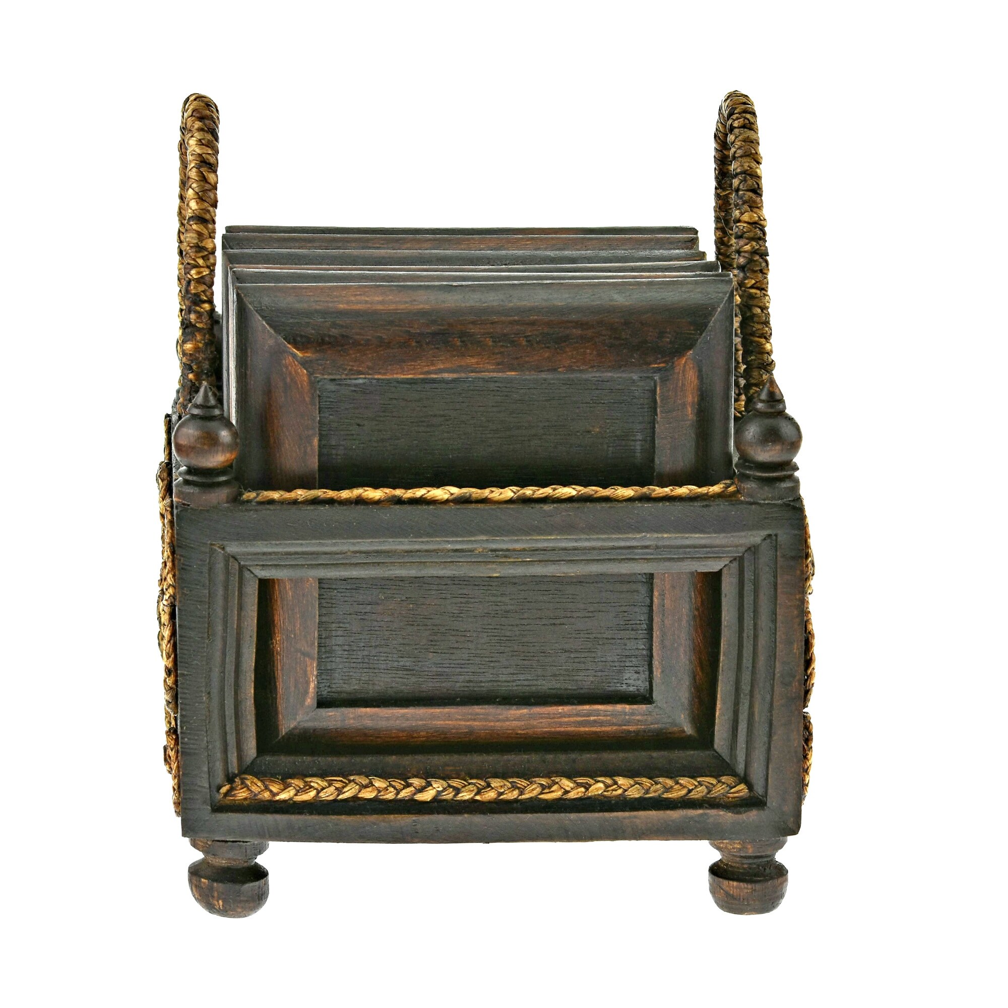 Handmade Stylish Hand Carved Square Rain Tree Wood And Rattan 6 Piece Coaster Set Thailand Brown Overstock 31925587