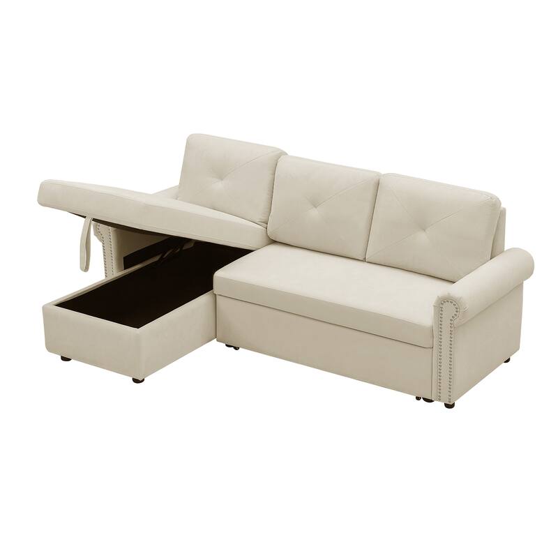 83" L-Shape Sectional Sofa with Storage Chaise