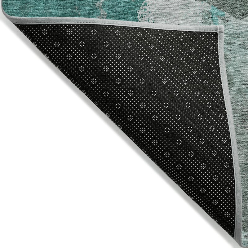Machine Washable Indoor/ Outdoor Chantille Modern Burst Rug