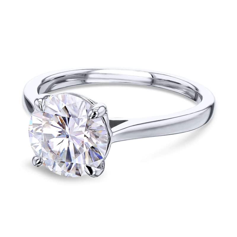 Kobelli 2 Carat Lab Grown Diamond Certified 14k Solid Gold Solitaire Taper Basket Melinda Engagement Ring (EF/VS)